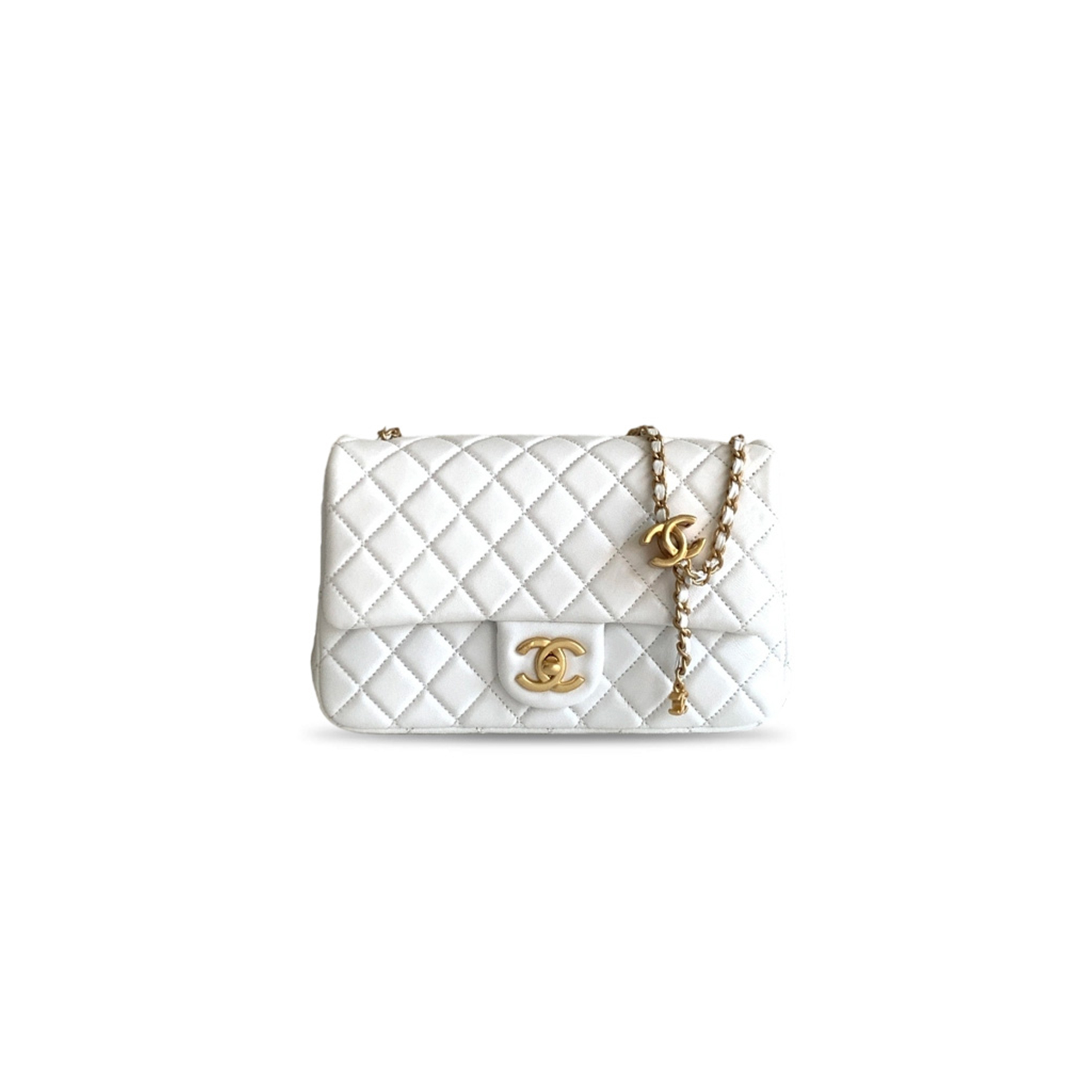 CHANEL MASTER LARGE FLAP BAG SHINY LANBSKIN AS5756 (23.5*14.5*7cm)